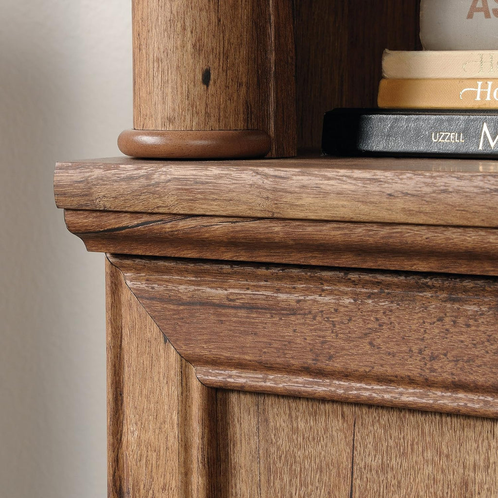 Palladia Bookcase with Doors, Multiroom Storage, Library Bookcase, Vintage Oak Finish