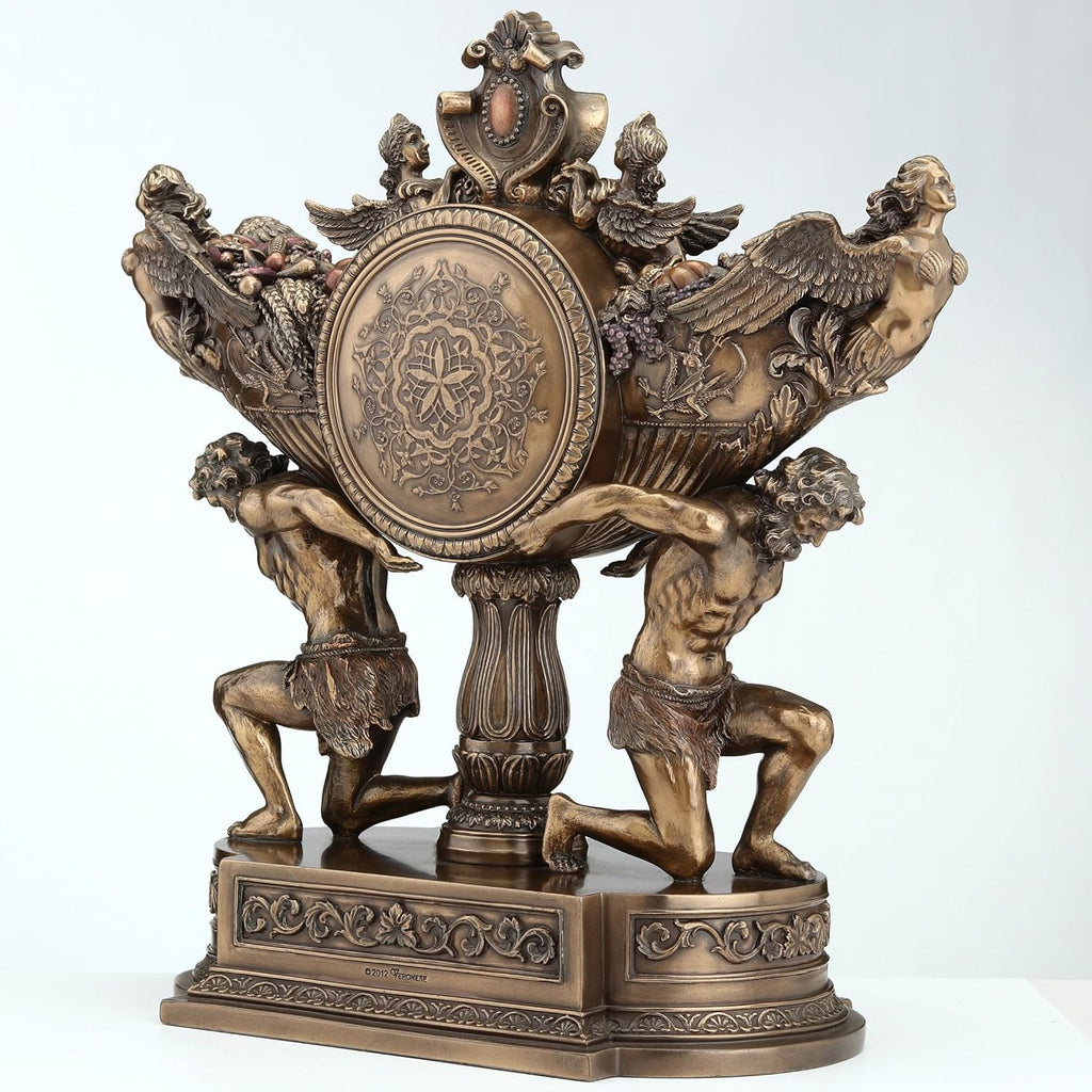 Strong Men Carrying Vessel of Harvest Clock