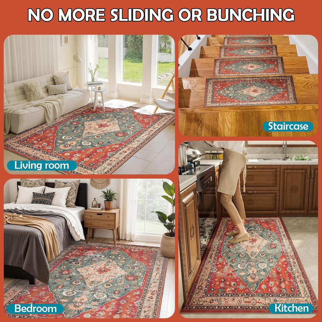 Waterproof Rug Pad, 9x12 Ft Under Area Rug Carpet Pad, Non Slip Rug Pads for All Floors and Hardwood Floors Finishes - Set of 108