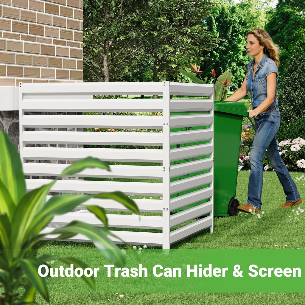 42" H x 38" W Metal Privacy Fence Panels for Outside, Air Conditioner Fence, Decorative Fence Panels for Privacy (2 Panels)