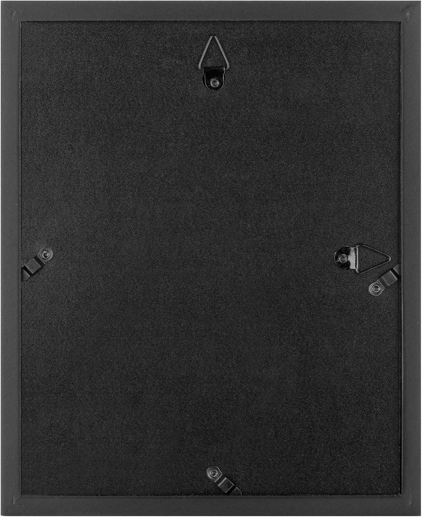 Multi-Size Picture Frame Set 7 Pack, Black Gallery Wall Frames with Hanging Hardware, Clear Glass - One 12x16, Two