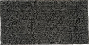 Bath Mat 24" x 47", Large Soft Absorbent Bath Mat, Non-Slip Comfortable Floor Mat, Microfiber Washable - Charcoal