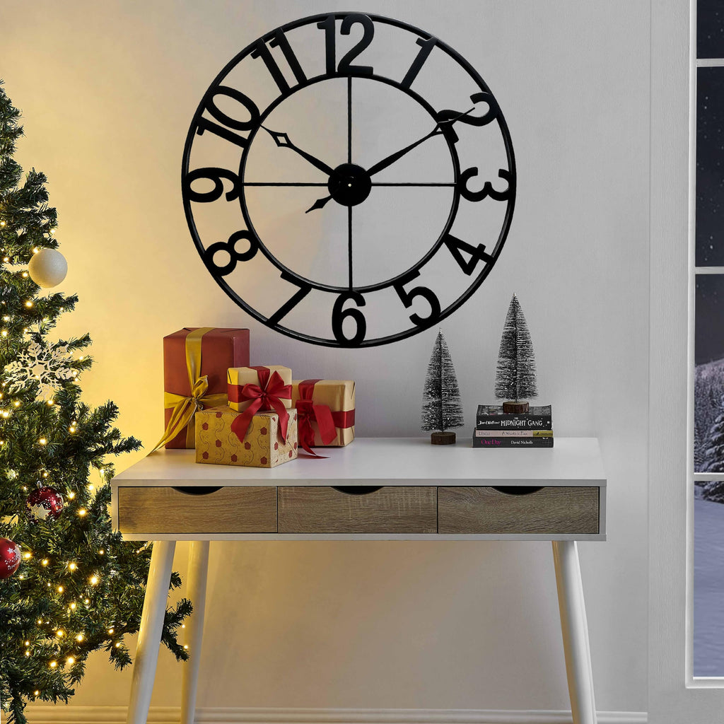 Oversized 30 Inch Wall Clock, Arabic Numeral