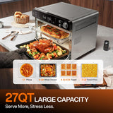 Sync Oven with Smart AI Wireless Meat Thermometer Probe, 12‑in‑1 Countertop Air Fryer Toaster Oven Combo, 360° Turbo