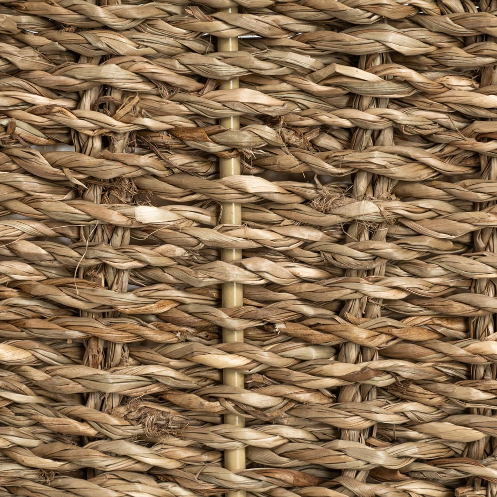 Handwoven Seagrass Rectangular Storage Basket, Natural