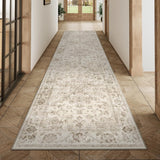2x8 Washable Neutral Runner Rug Beige Vintage Hallway Kitchen Carpet Non-Slip Soft Low Pile Farmhous