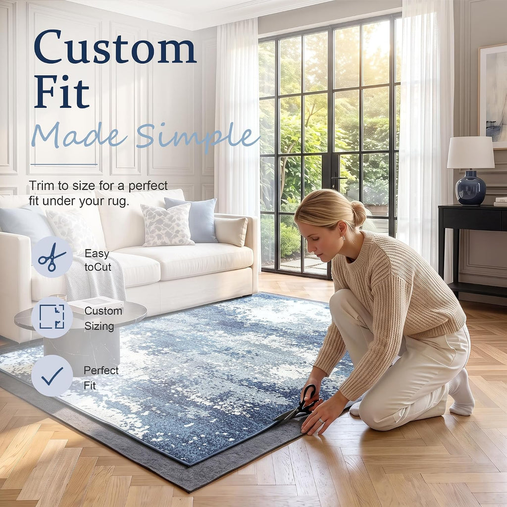9x12 Non Slip Rug Pad Gripper Cushioned Carpet Pads - Set of 108