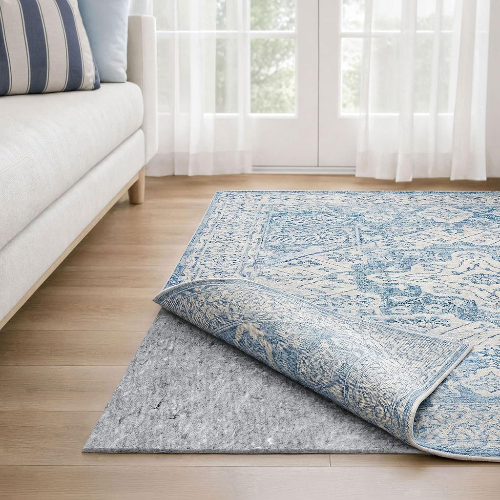 Dual Surface - 8'x10' - 1/4" Thick - Felt + Rubber - Non-Slip Backing Rug Pad - Safe for All Floors - Set of 80