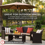Best Choice Products 4-Piece Outdoor Wicker Patio Conversation Furniture Set for Backyard w/Coffee Table