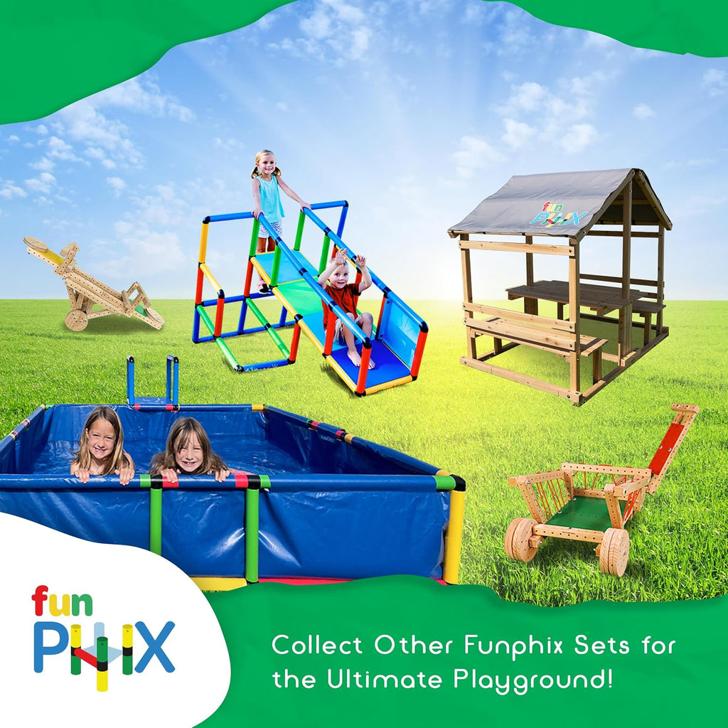 Playhouse - Kids Klubhouse Wooden Playhouse with Table & Benches - Multifunctional Toy for Fun Play & Learning