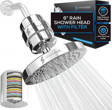 Luxury Filtered Shower Head Set 23 Stage Shower Filter - Reduces Chlorine and Heavy Metals