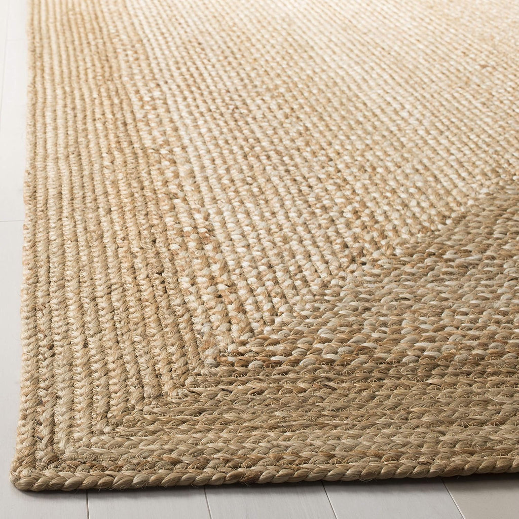 Natural Fiber Area Rug - 9' x 12', Natural & Ivory, Handmade Farmhouse Boho Coastal Rustic Jute