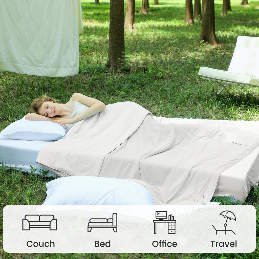 Cooling Comforter, Double-Sided Cool Beige, Twin
