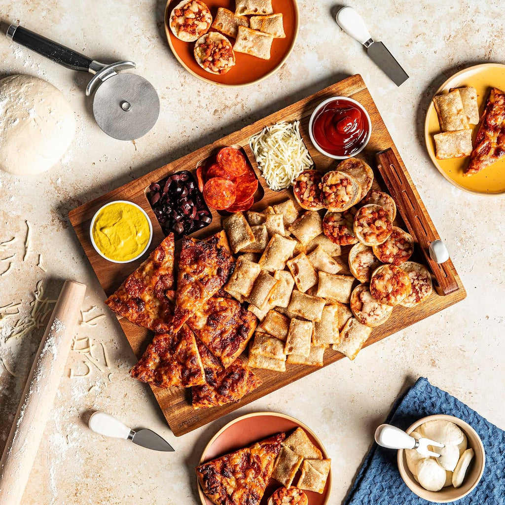 Charcuterie Board Set with Serving Accessories, Large Acacia | Housewarming and Wedding Gift for Women, Perfect for