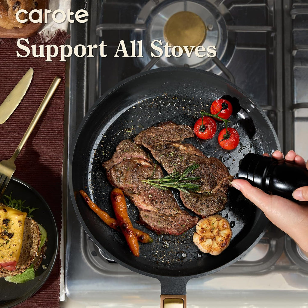 31pcs Ceramic Cookware Sets, Pots and Pans Set, with Wok | Healthy Kitchen Cooking, Utensils Included, Dishwasher
