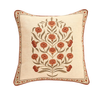 Designer Vintage French Square Throw Pillow Cover, 18"x18"