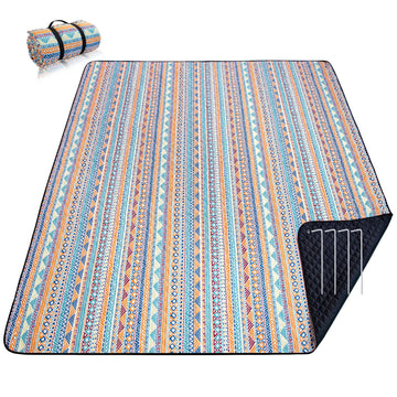 Picnic Blankets Extra Large, Waterproof Foldable Outdoor Beach Blanket Oversized 83x79" Sandproof, 3-Layer Picnic Mat