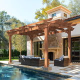 10' x 12' Patio Pergola, Cedar Wood Pergolas with Solid Stru - Image 7