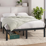 14 Inch Elias Metal Platform Bed Frame, Steel Support, No Box Spring Needed, Easy Assembly, Full