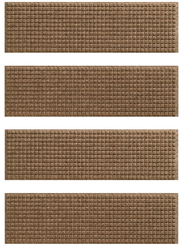 Squares Heavy Duty Stair Treads, 8.5"x30", Camel, 4 Pack