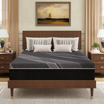Queen Size Mattress 10 Inch Gel Memory Foam Medium | Cooling & Back Pain Relief, Fiberglass Free, CertiPUR-US