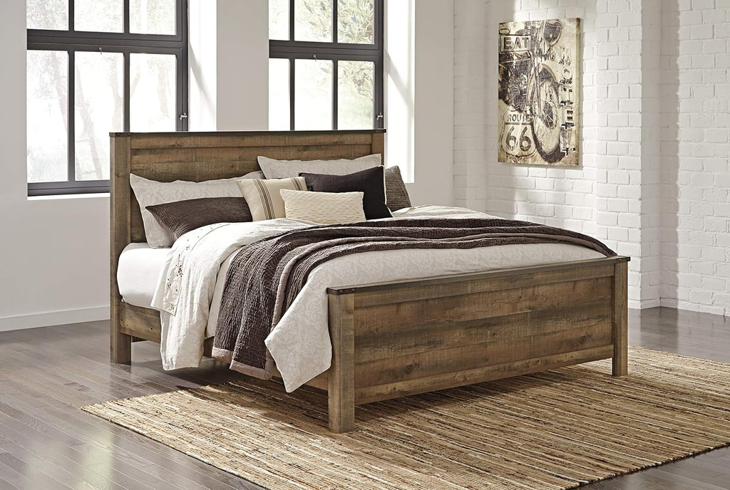 Rustic Panel Headboard, King/California, Warm Brown