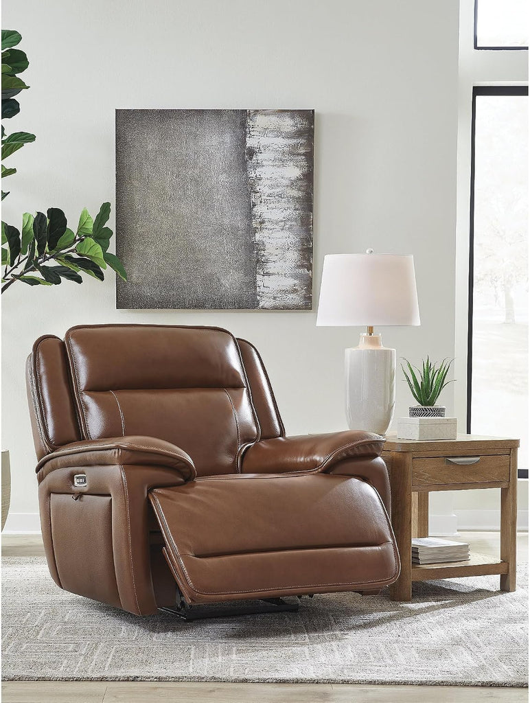 Contemporary Power Recliner, 42.25" H x 44.25" W x 40" D, Solid and Engineered Wood Frame, Polyester Upholstery