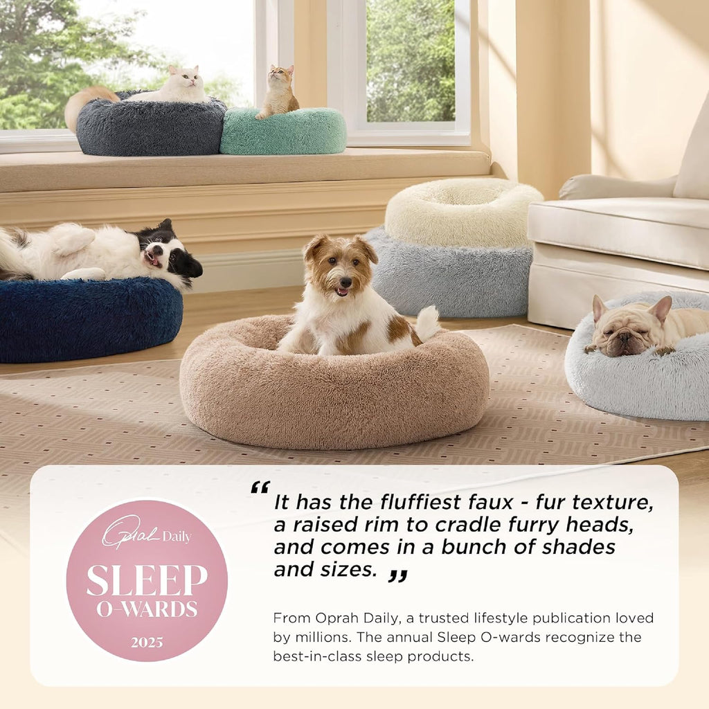 Calming Dog Beds Large Sized Dog - Donut Washable Large Pet Bed