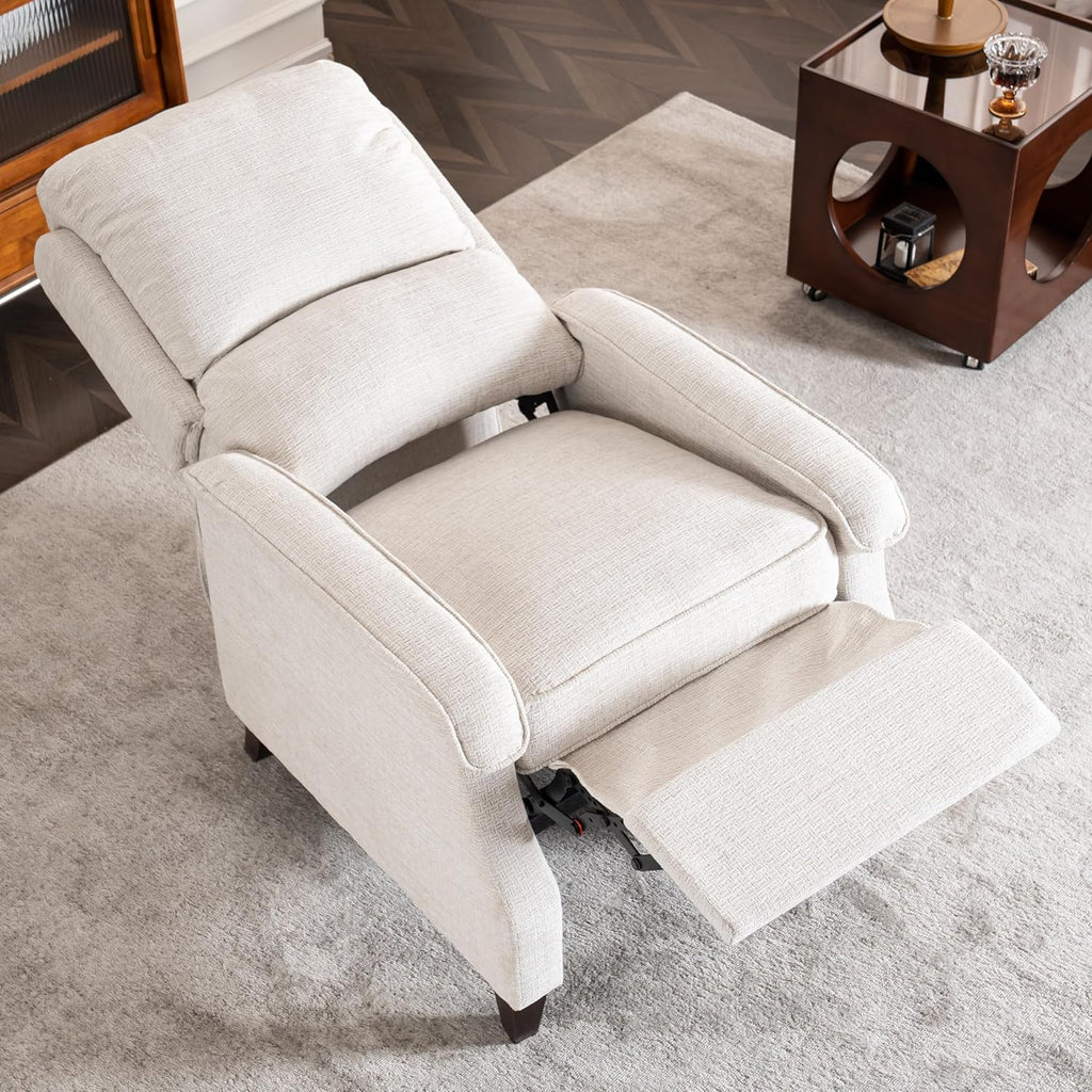 Recliner Chair, Fabric Recliner with Soft Armrest