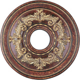Ceiling Medallion in Verona Bronze with Aged Gold Leaf Accents