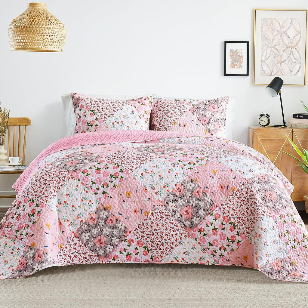 Patchwork Quilt King, Extra Soft Floral Bedspreads