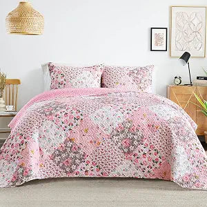 Patchwork Quilt King, Extra Soft Floral Bedspreads