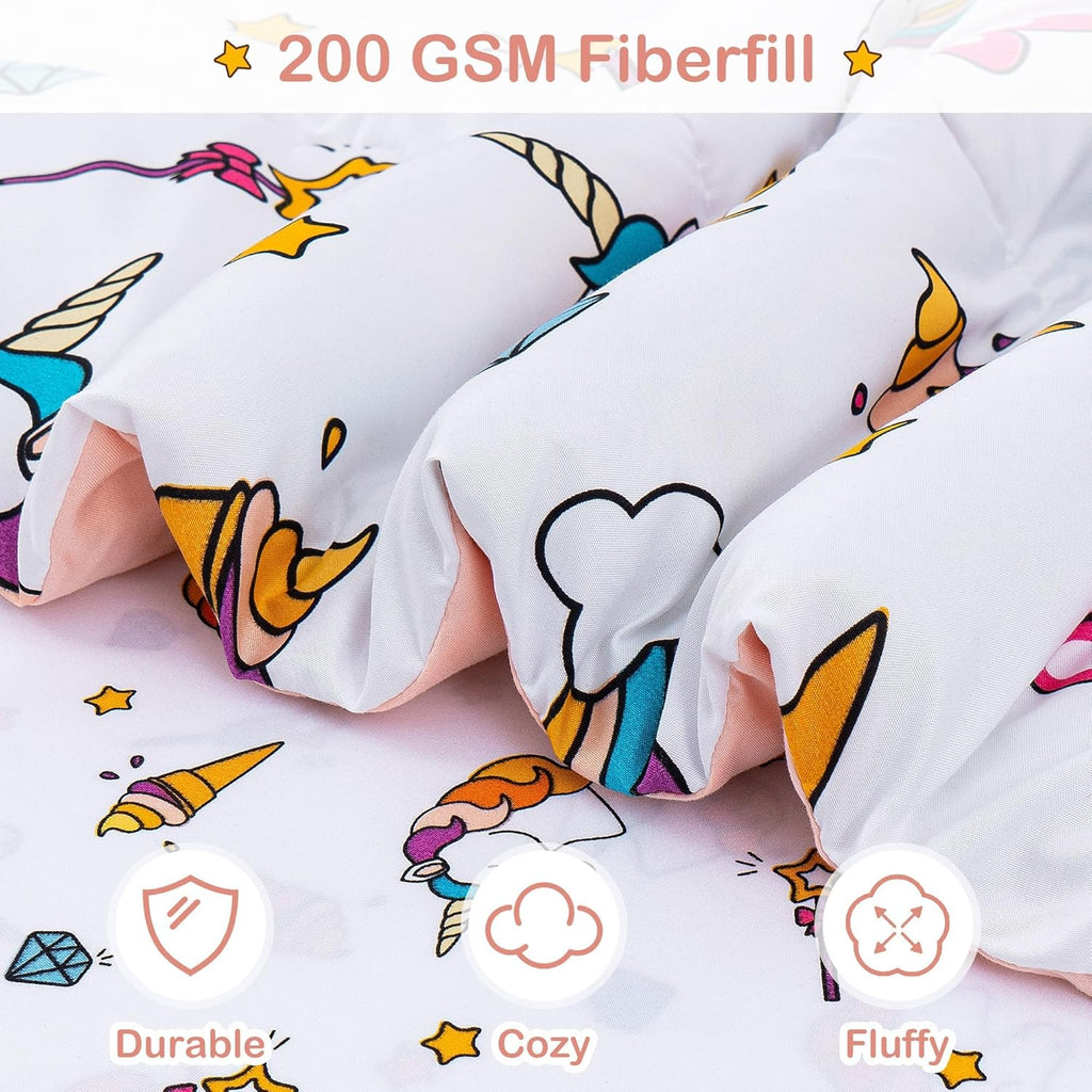 Bed in a Bag for Kids Girls Teens, 8 Pieces Comforter Bed Set with Shams, Sheet Set and Decorative Toy Pillow
