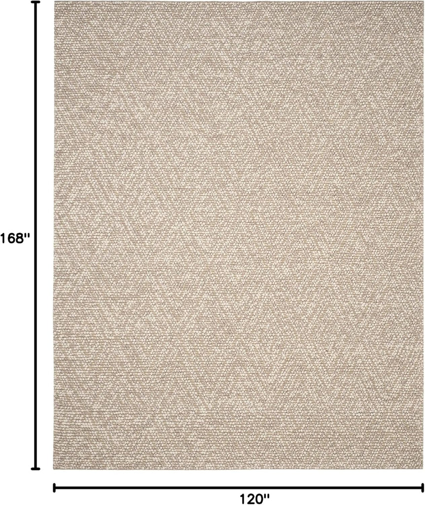 Natura Area Rug - 10' x 14', Beige, Handmade Wool
