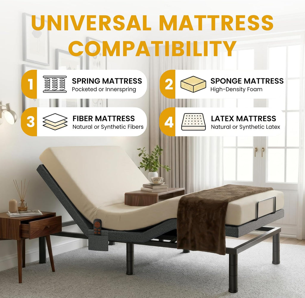 Queen Adjustable Bed Frame, Adjustable Bed Base Queen