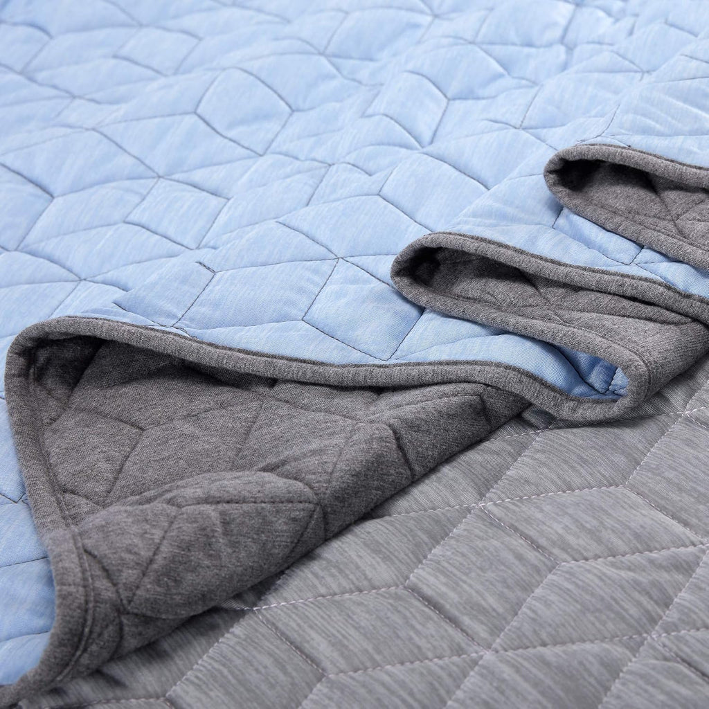 Cooling Blanket for Hot Sleepers Throw Size (50x60 inches), Dual-Sided Cool Summer Blanket Lightweight Portable for