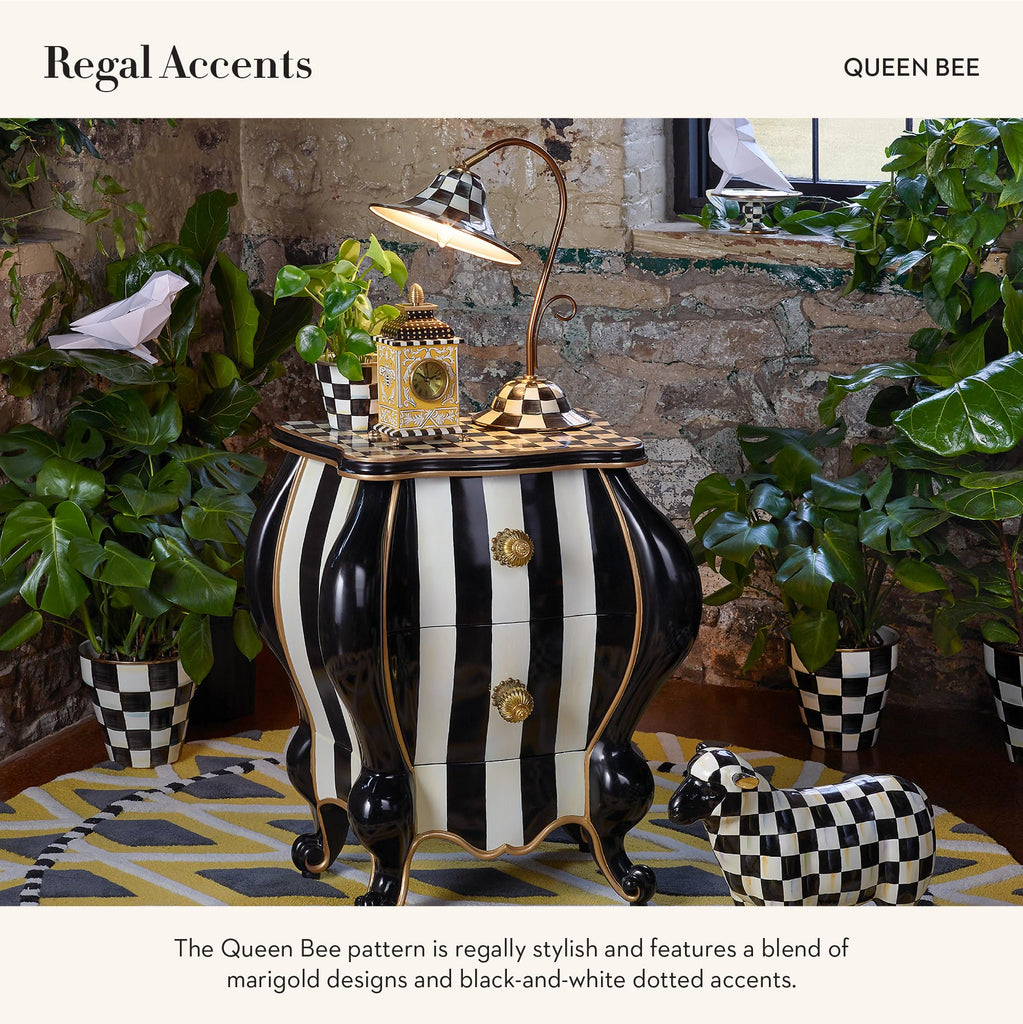 Desk Clock, Decorative Wood Clock, Queen Bee