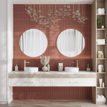 Subway Ceramic Tile Red 2x8 Matte 6.46 sq ft/case 60-Pack