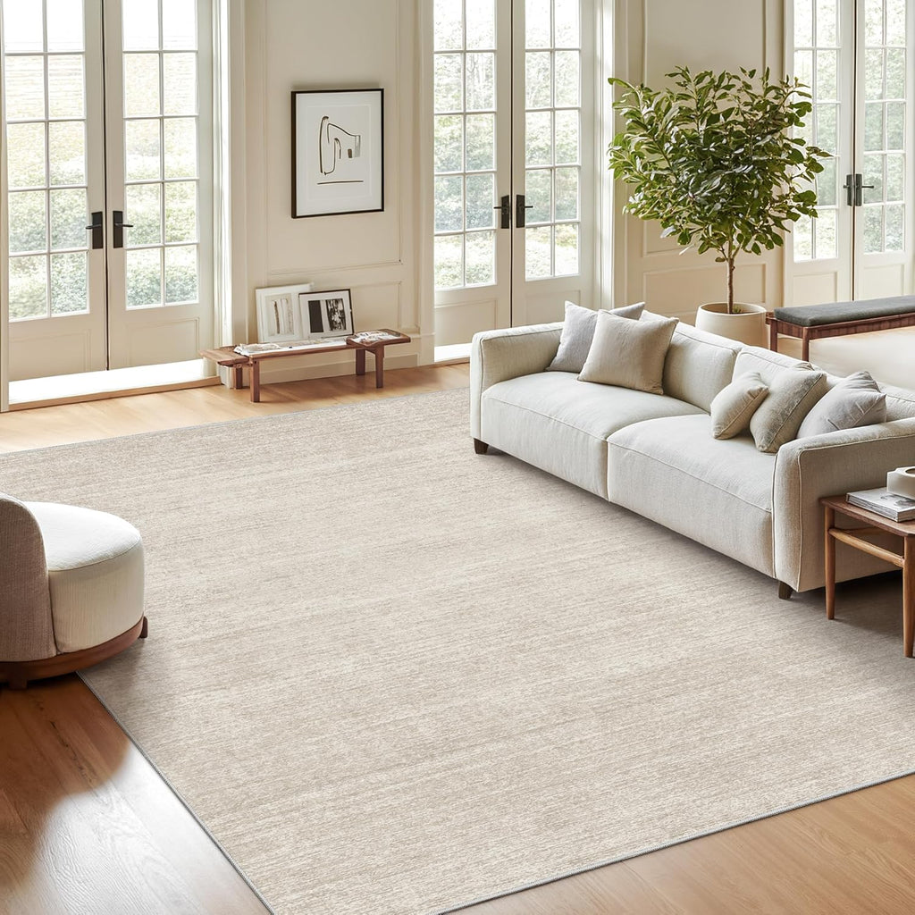 Area Rugs 9x12 Living Room - Stain Resistant 9x12 Area Rugs for Living Room, Non Slip Backing Printe
