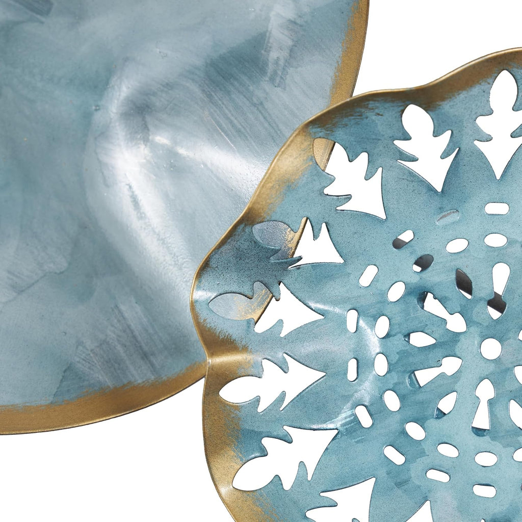 Metal Plate Home Wall Decor 3D Overlapping Discs Wall Sculpture, Wall Art 50" x 3" x 25", Multi Colored