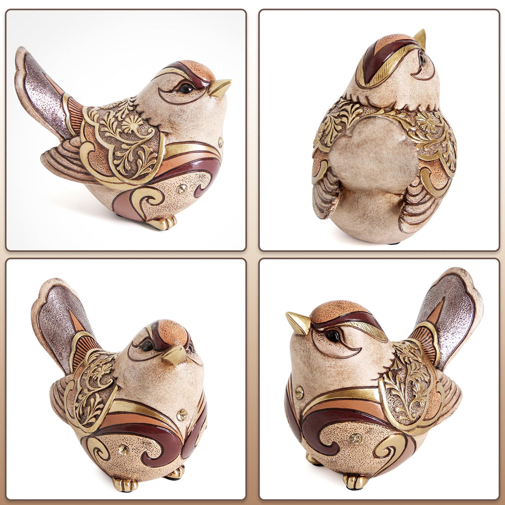 Bird Figurines Decor, Bird Statue Sculpture For Shelf Decor Accents, Boho Bird Decorations For Table Office Living Room