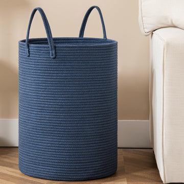 Basket, 52L Woven Laundry Hamper, Baby Nursery Hamper for Toys