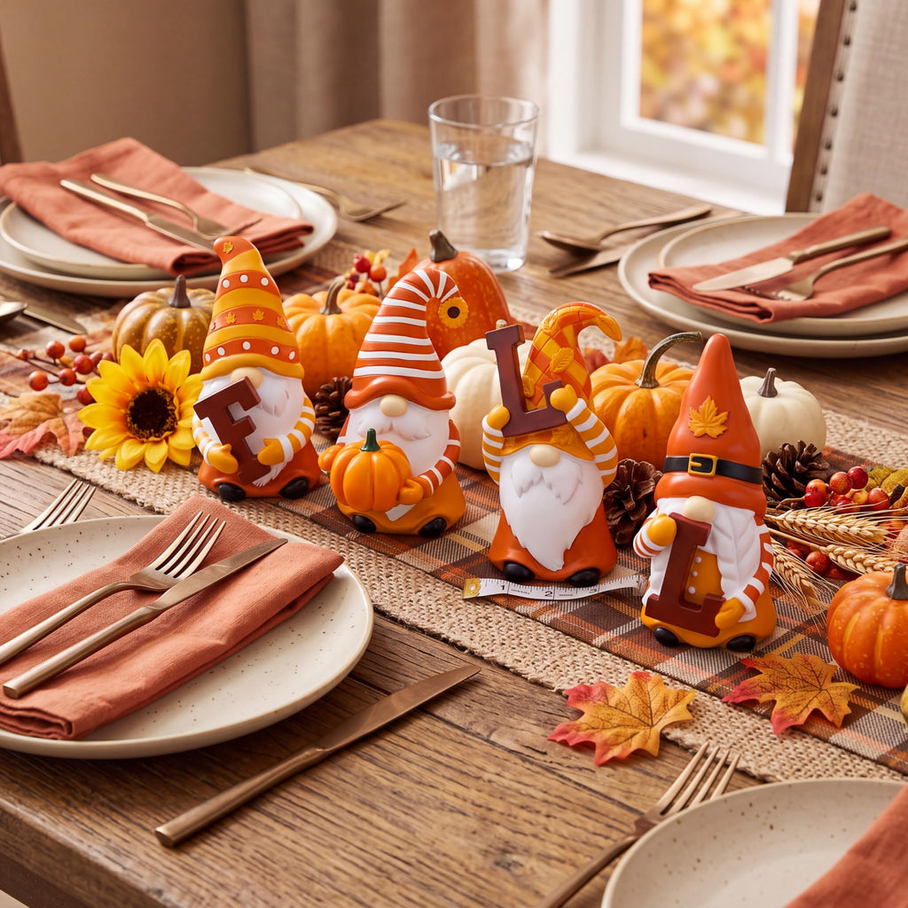 4 Pcs Resin Fall Figurines Decoration