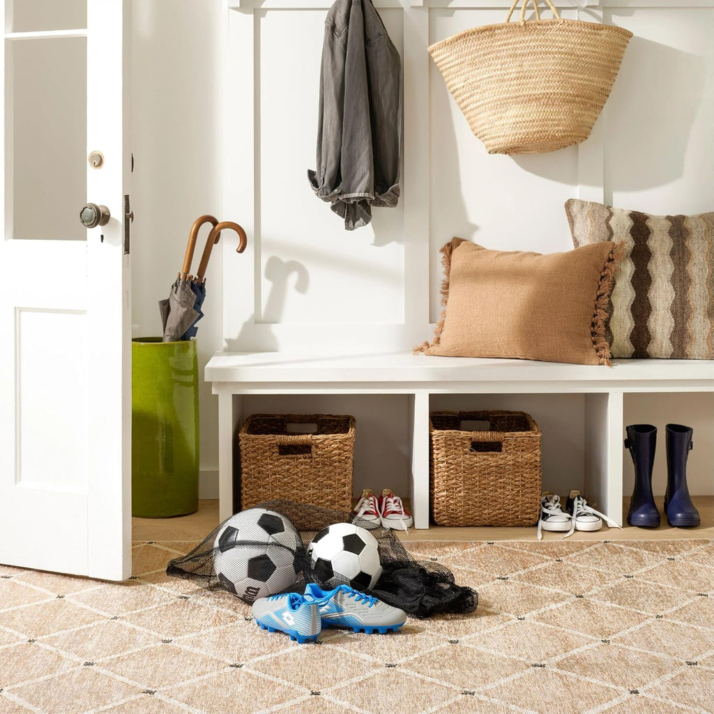 Dash and Albert Kali, Natural, 2' x 3', Diamond, Soft and Cozy, High Traffic, Lightweight, Anti-Slip