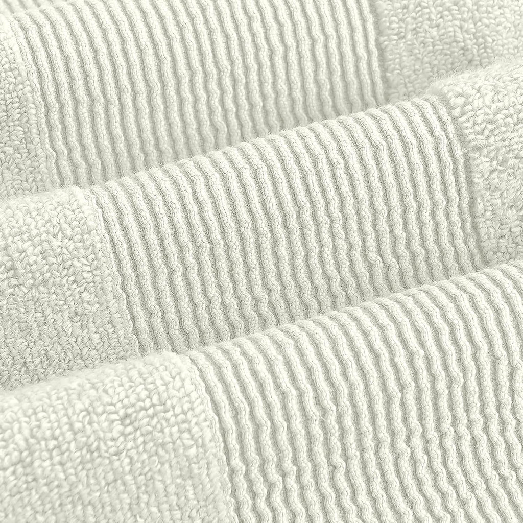 Air Cloud 6-Piece Towel Set - 100% Zero-Twist Cotton, 500 GSM, Quick Dry & Plush, Ivory