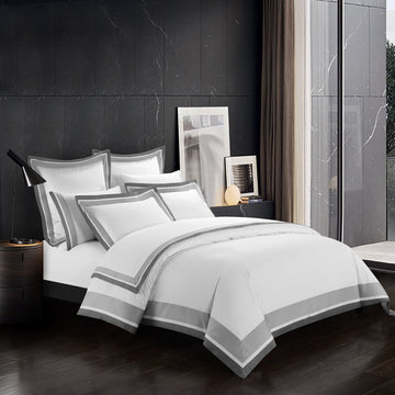 Casabolaj Shading 3 Pcs Do Not Include Filling Duvet Cover Set 100% Egyptian Cotton Sateen Luxury 400 TC Classic