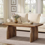 Rectangle Coffee Table, 47-Inch Wood Rectangular Living Room Table