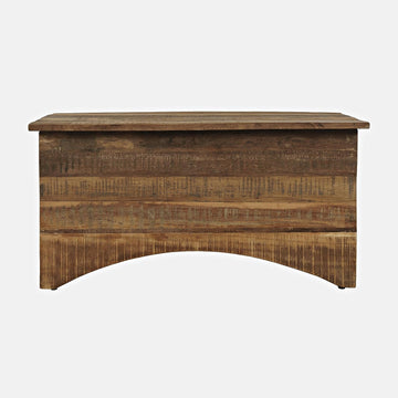 Reclamation Rustic Solid Wood Storage Chest Cabinet, Farmhouse Accent Cabinet Living Room, Unfinished Brown