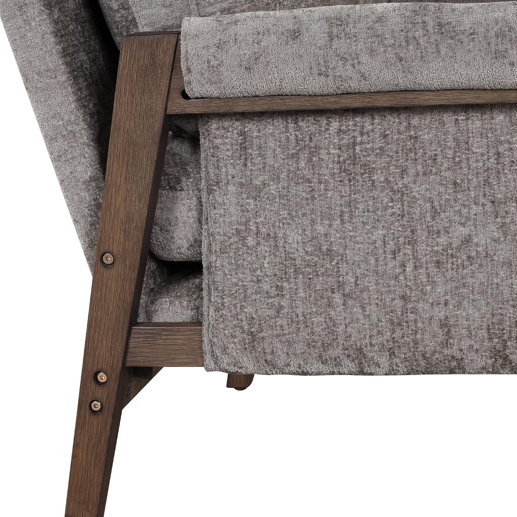 Kelly Mid-Century Modern Accent Armchair, Gray
