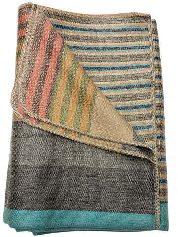 Alpaca Wool Throw Blanket | Super Soft, Lightweight, Breathable and Hypoallergenic | Non-Itchy or Scratchy (Green